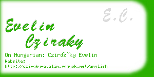 evelin cziraky business card